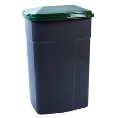 Бак для мусора 90 л темно-серый - зеленый