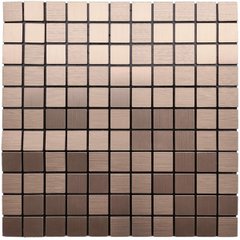 Самоклеющаяся алюминиевая плитка медная мозаика 300х300х3мм SW-00001157