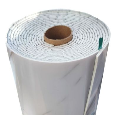 Самоклеюча вінілова плитка в рулоні білий мармур з прожилками 3000х600х2мм SW-00001285