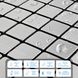 Самоклеюча алюмінієва плитка срібна мозаїка 300х300х3мм SW-00001167 (D)
