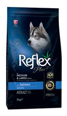 Полноценный и сбалансированный сухой корм для собак средних и больших пород с лососем Reflex Plus 3 кг