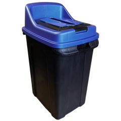 Бак для сортировки мусора Planet Re-Cycler 70 л черный - синий (бумага)