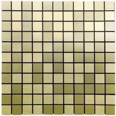 Самоклеющаяся алюминиевая плитка зеленое золото мозаика 300х300х3мм SW-00001168 (D)