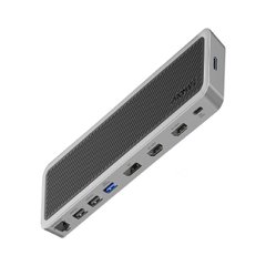 USB-C хаб 13в1 Promate ApexHub-MST USB-C PD/2хHDMI/DP/USB-C/2xUSB3.0/2xUSB2.0/ RJ45/SD/microSD/AUX 3.5 мм Grey (apexhub-mst.grey)