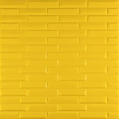3D панель самоклеющаяся кладка желтая 700х770х7мм (037) SW-00000302
