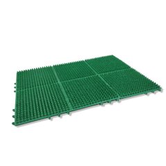 Коврик 6-секционный придверной  530х360х15мм Plastic's Craft Зеленый
