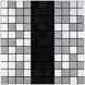 Самоклеющаяся алюминиевая плитка серебряная с чёрным мозаика 300х300х3мм SW-00001825 (D)