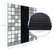 Самоклеющаяся алюминиевая плитка серебряная с чёрным мозаика 300х300х3мм SW-00001825 (D)