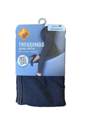 Жіночі джегінси Nur Die Treggings з кишенями 40-44 (M) Синій джинс (710020)