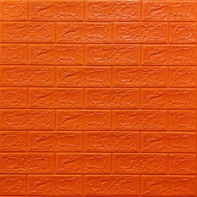 3D панель самоклеющаяся кирпич Оранжевый 700х770х5мм (007-5) SW-00000144