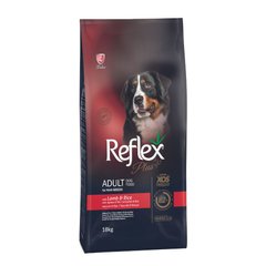 Повноцінний та збалансований сухий корм для собак великих порід з ягням та рисом Reflex Plus 18 кг