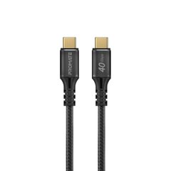 Кабель Promate PowerBolt240-1M USB Type-C to USB Type-C 240W PD 1 м Black (powerbolt240-1m.black)