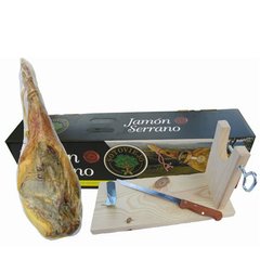 Хамон Pont Серрано в подарочной упаковке + подставка + нож, 9 месяцев выдержки 7 кг