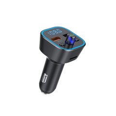 Bluetooth FM-трансмиттер Vortex VO2101 USB QC3.0/USB OTG/microSD Black (VO2101)