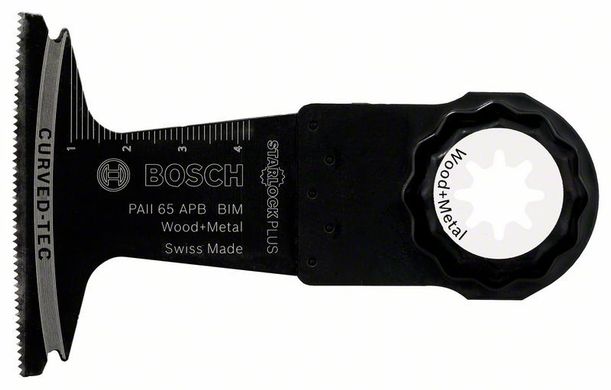 Пиляльне полотно по дереву та металу Bosch StarlockPlus BIM PAII 65 APB Wood and Metal (2609256D56)