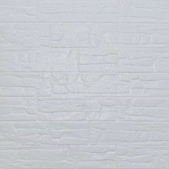 Самоклеящаяся декоративная 3D панель камень Белый рваный кирпич 700х770х5мм (155) SW-00000484