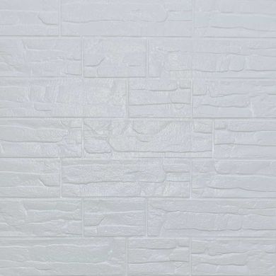 Самоклеюча декоративна 3D панель камінь Біла рвана цегла700х770х5мм (155) SW-00000484