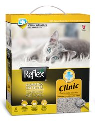 Бентонитовый наполнитель для кошек свежий аромат CLINIC Reflex 6 л