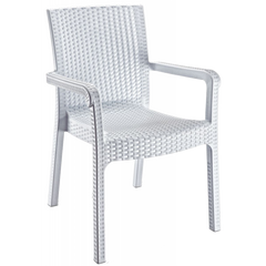 Крісло Irak Plastik Markiz під ротанг білий