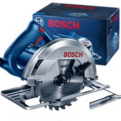 Циркулярная пила Bosch Professional GKS 140, 1,4 кВт, 180-184мм диаметр диска, 20мм посад.диам./ диск Eco for Wood,параллельный упор, ключ (06016B3020)