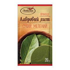 Лавровий лист сухий мелений Любисток 20 г