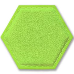 Декоративний самоклеючий шестикутник під шкіру зелений 200x230мм (1102) SW-00000742