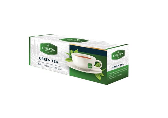 Чай зеленый Green Tea OPA Feelton в пакетиках 25 шт*2 г