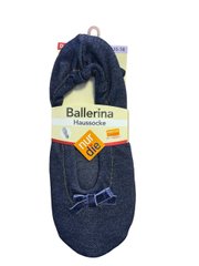 Женские домашние тапочки-балетки Nur Die Ballerina houssocke р.35-38 Джинс синий (496847)