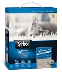 Бентонитовый наполнитель для чувствительных кошек Без запаха Reflex 6 л