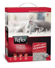 Бентонитовый наполнитель для кошек с гранулами активного карбона Reflex 6 л