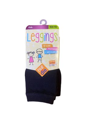 Дитячі легінси для дівчинки Nur Die Leggings Kids бавовняні 104-110 см Чорні (495383)