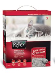 Бентонитовый наполнитель для кошек с гранулами активного карбона Reflex 10 л