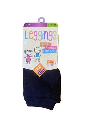 Дитячі легінси для дівчинки Nur Die Leggings Kids бавовняні 116-122 см Чорні (495383)