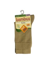 Жіночі шкарпетки Nur Die високі бамбукові р.35-38 Бежевий (496842)