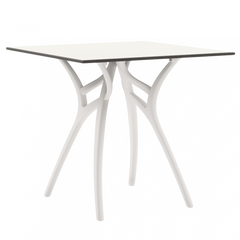 Стол Tilia Ivy-L 90 х 90 см столешница белая ножки белая слоновая кость