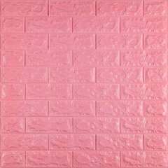 3D панель самоклеющаяся кирпич Розовый 700x770x7мм (004-7) SW-00000057