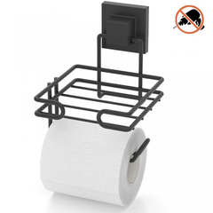 Держатель туалетной бумаги и запаски TEKNO-TEL EF275-K черный матовый