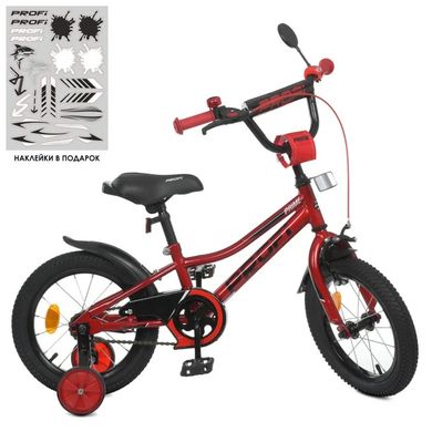 Велосипед дитячий PROF1 Y14221-1 14 дюймів червоний
