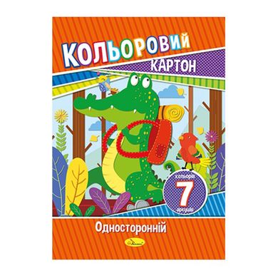 Набір кольорового картону А4 АП-1101, 7 аркушів 230 г/м2 Вид 4