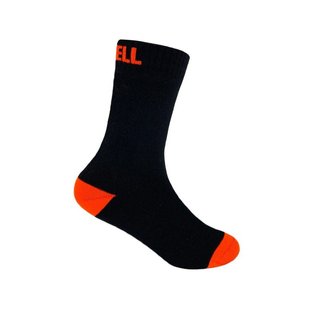 Носки водонепроницаемые детские Dexshell Ultra Thin Children Sock, р-р M, черный/оранжевый