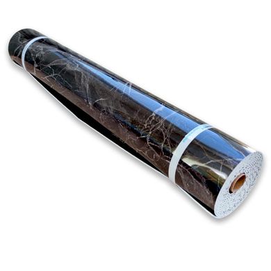 Самоклеюча вінілова плитка в рулоні чорний мармур 3000х600х2мм SW-00001289