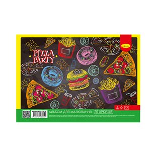 Альбом для рисования АП-0308, 20 листов, 100 г/м2 Pizza party