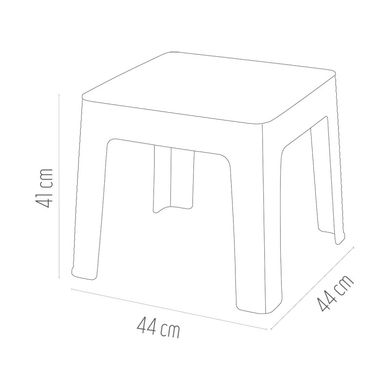 Стол для шезлонга под ротанг 45x45 белый Irak Plastik