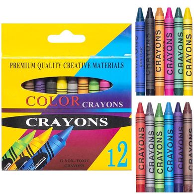 Восковые карандаши 12 цветов CRAYONS 2688A