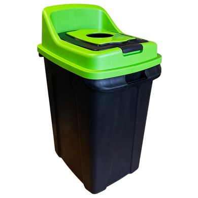 Бак для сортировки мусора Planet Re-Cycler 50 л черный - зеленый (стекло)