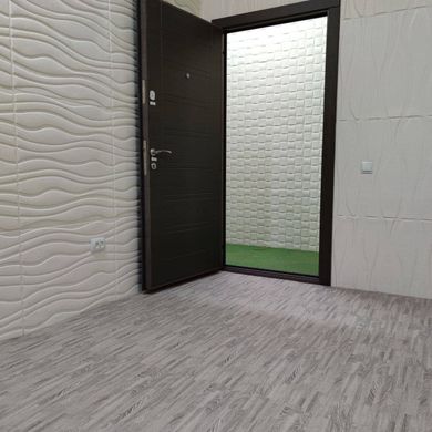 Самоклеющаяся декоративная потолочно-стеновая 3D панель волны 700x700x7мм (166) SW-00000242