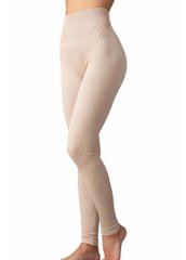 Легінси в рубчик із моделюючим швом ззаду GIULIA LEGGINGS RIB (naturale-L/XL) Бежевий