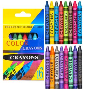 Восковые карандаши 16 цветов CRAYONS 2016A