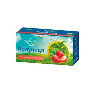 Чай черный с ароматом клубники Наш Чай пакетированный 20 шт×1,3 г