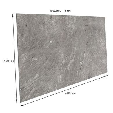 Самоклеюча вінілова плитка сріблястий мармур, ціна за 1 шт. (СВП-103) Глянець SW-00000290